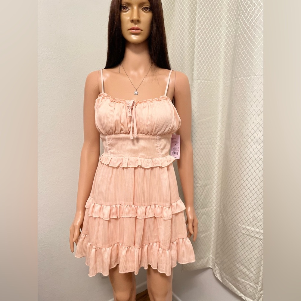 Spaghetti Strap, Layered Dress with elastic back